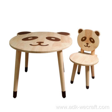 Creative Design Panda Wooden Table Set For Kids